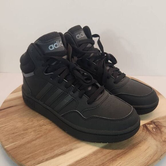 Adidas Hoops 3.0 Mid Basketball Shoe Size 5 Mens Triple Black main image 5